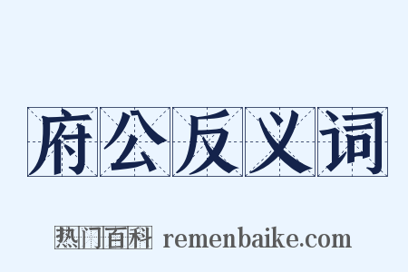 府公反义词是什么意思的图片